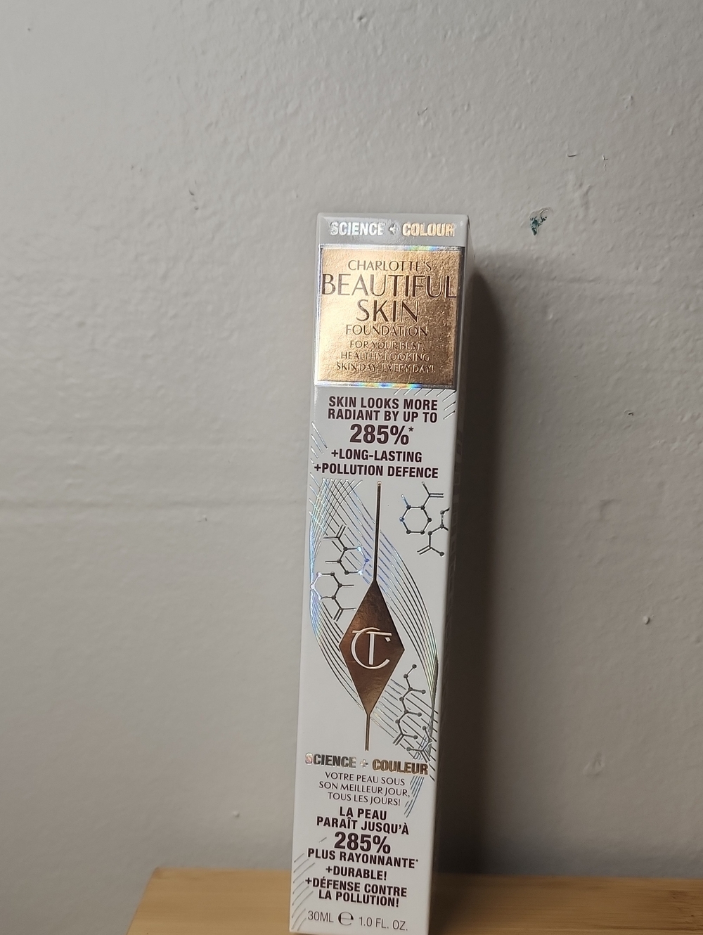 Charlotte Tilbury Beautiful Skin Foundation - Gold & White Packaging